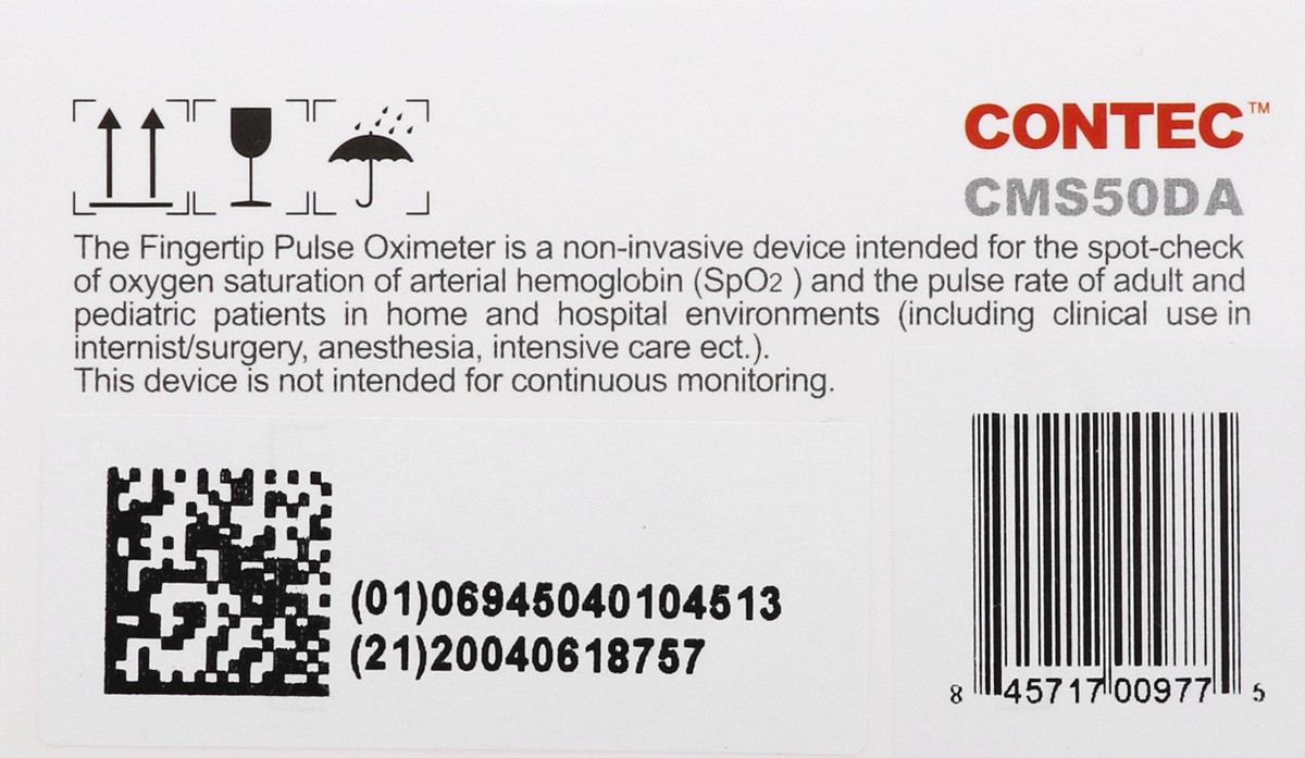 slide 4 of 9, Contec Pulse Oximeter 1 ea, 1 ct