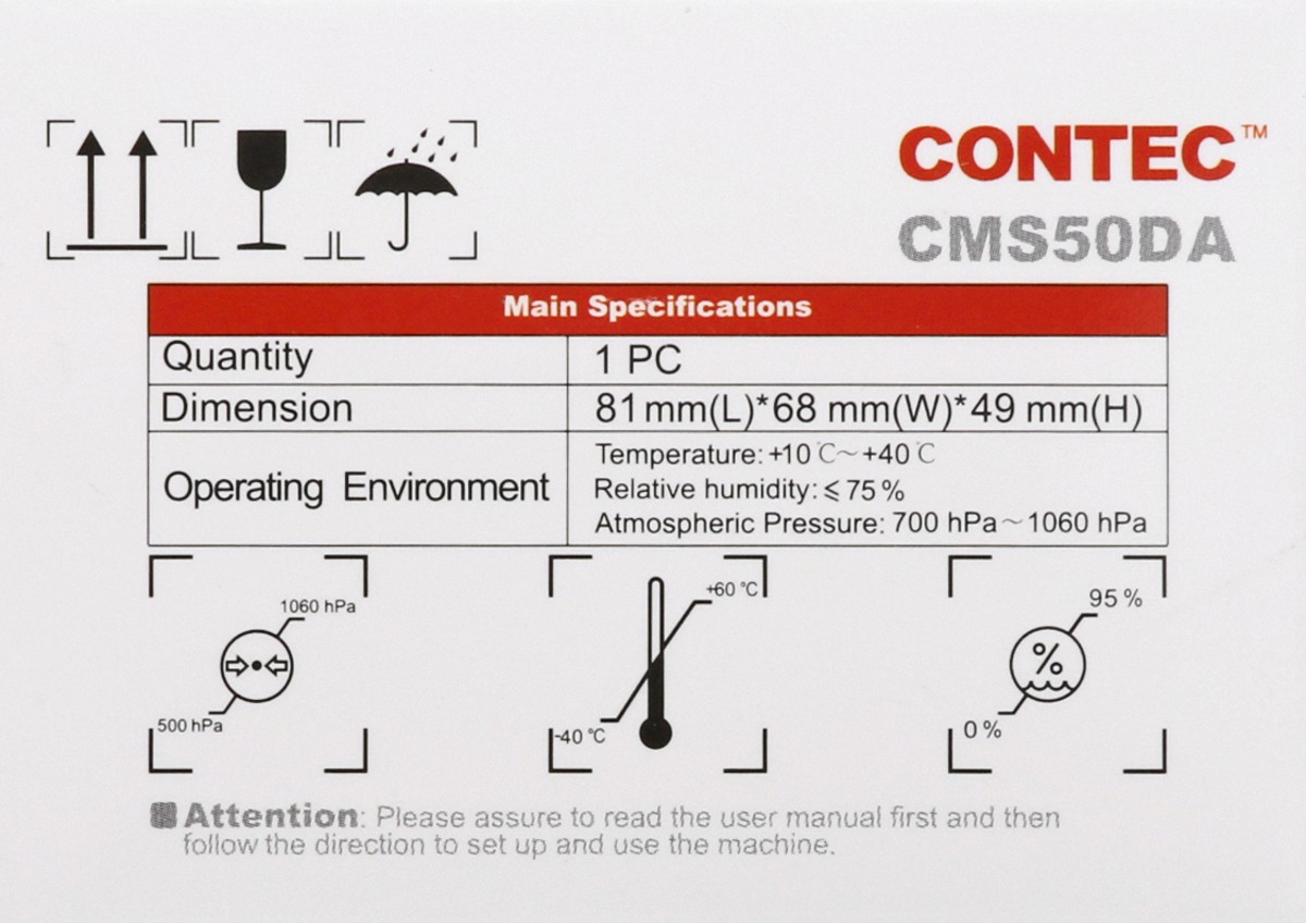 slide 5 of 9, Contec Pulse Oximeter 1 ea, 1 ct