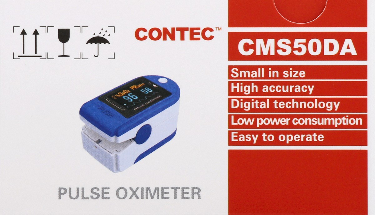 slide 1 of 9, Contec Pulse Oximeter 1 ea, 1 ct