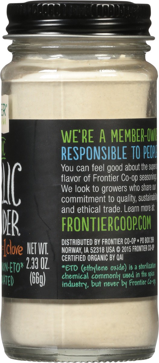 slide 8 of 9, Frontier Co-Op Organic Garlic Powder 2.33 oz, 2.33 oz