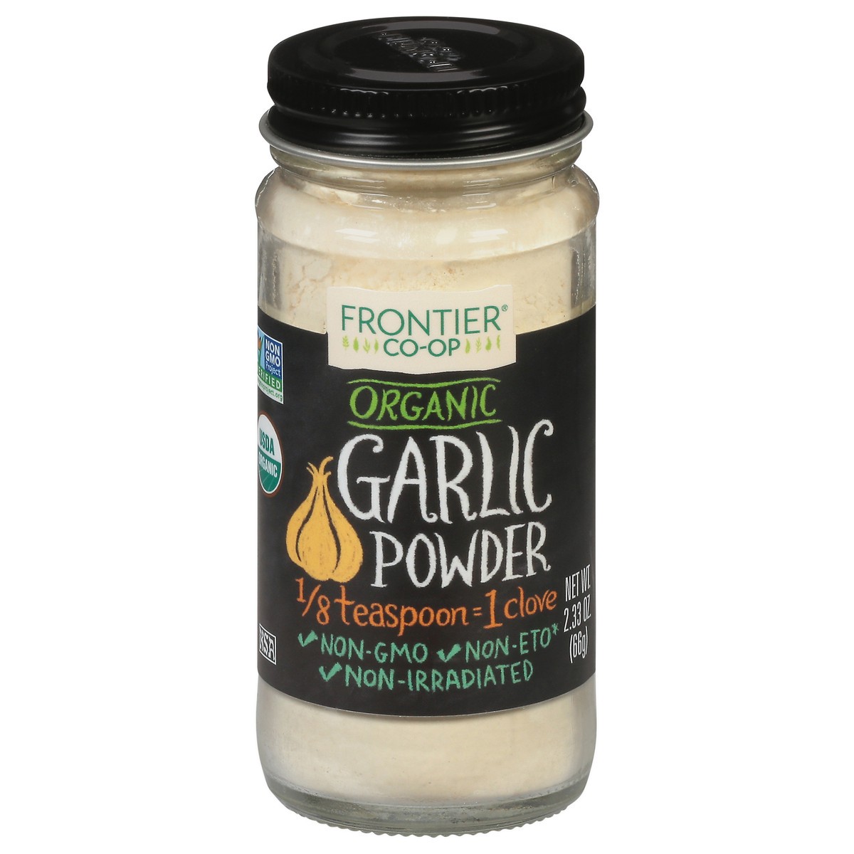 slide 1 of 9, Frontier Co-Op Organic Garlic Powder 2.33 oz, 2.33 oz