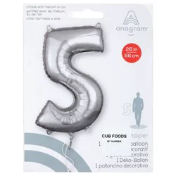 Anagram 26 Inch Silver Number 5 Balloon