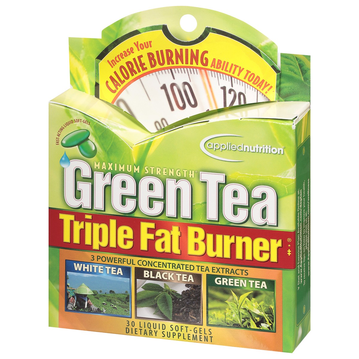 slide 6 of 9, Applied Nutrition Applied Nutrition Green Tea Maximum Strength Triple Fat Burner Dietary Supplement Liquid Soft Gels - 30 CT, 30 Each, 30 ct