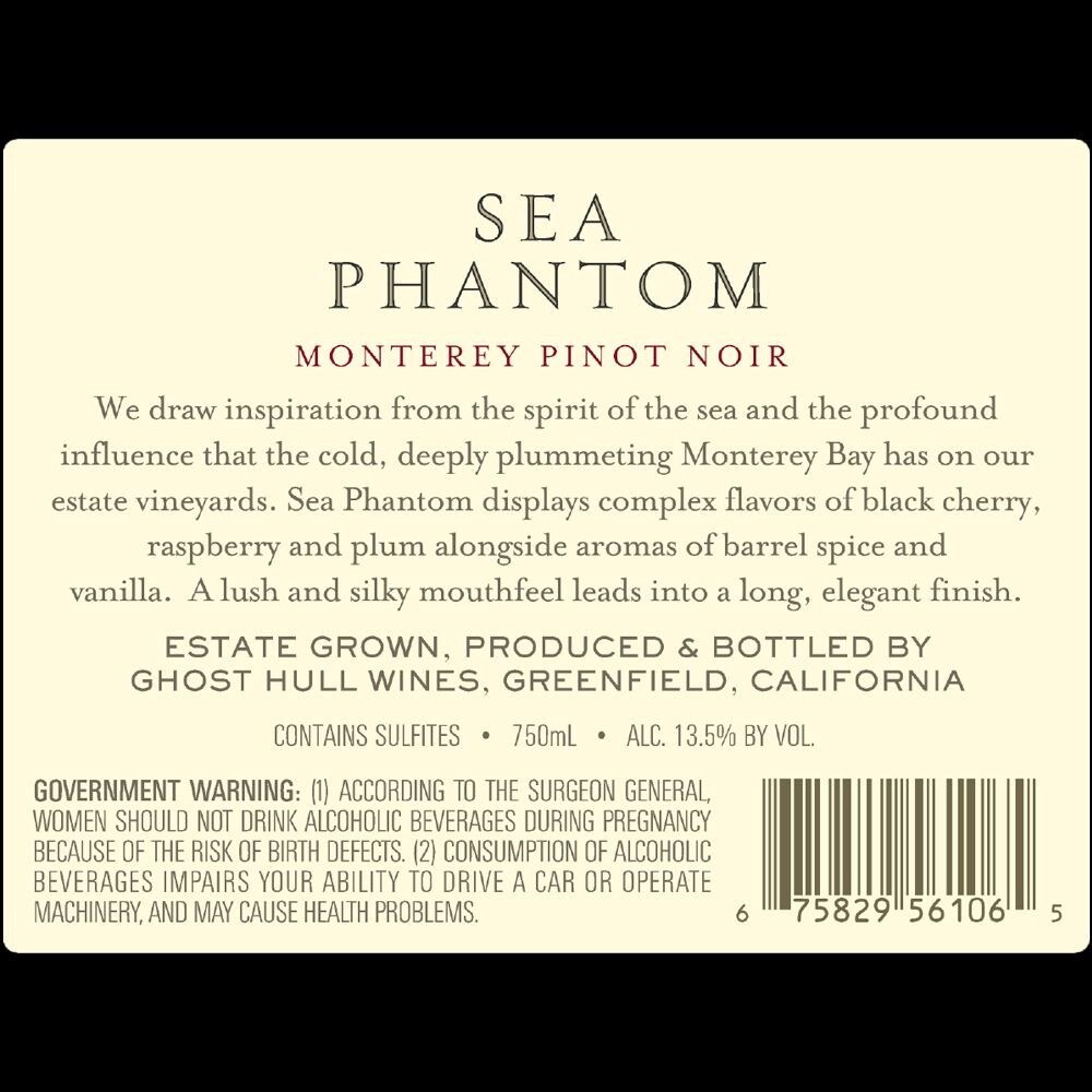 slide 3 of 6, Sea Phantom Pinot Noir Red Wine, 750 ml