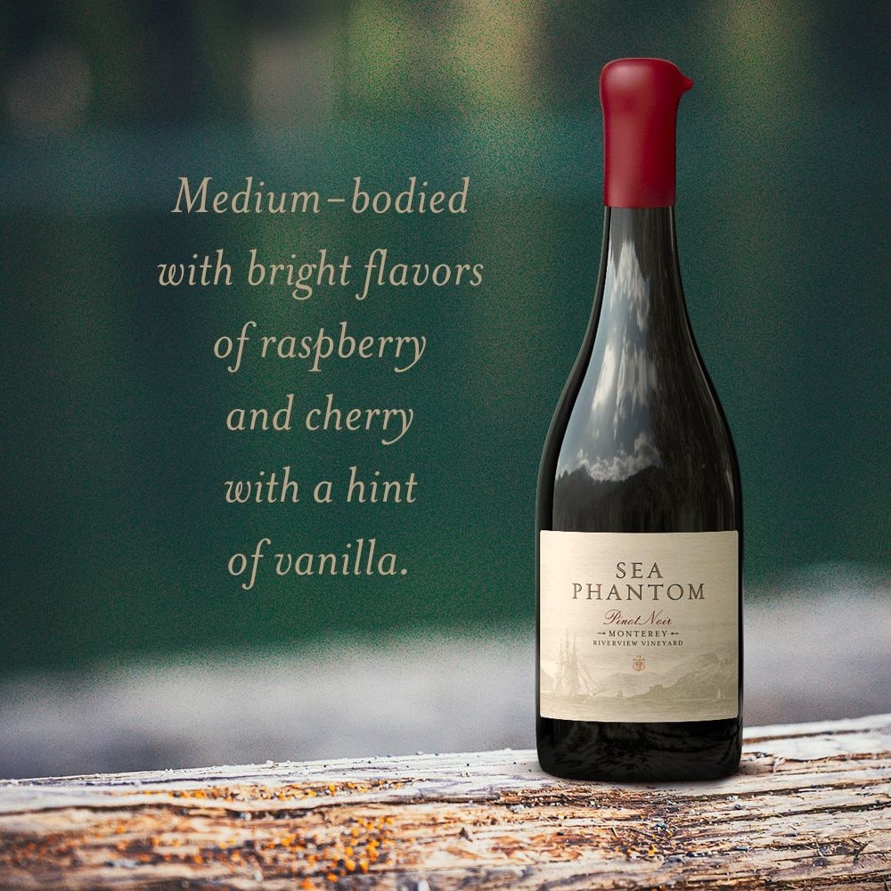 slide 4 of 6, Sea Phantom Pinot Noir Red Wine, 750 ml