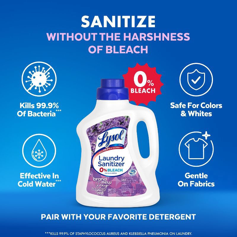 slide 8 of 10, Lysol Laundry Sanitizer Lavender, 90 oz
