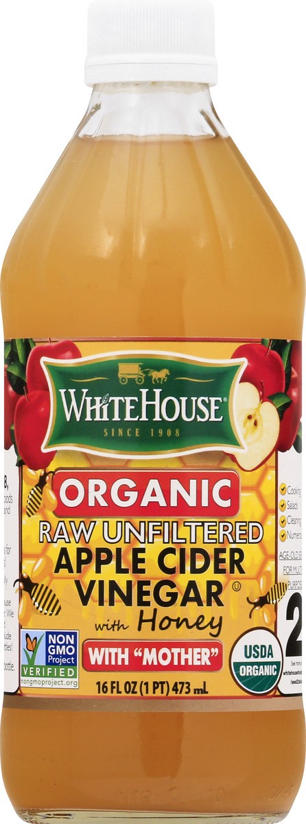 slide 1 of 13, White House Organic Apple Cider Vinegar with Honey 16 oz, 16 oz