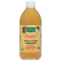 White House Unfiltered Raw Organic Apple Cider Vinegar with Honey 16 fl oz