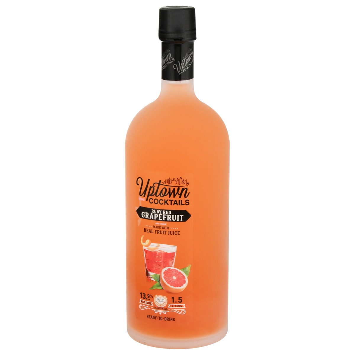 slide 3 of 9, Uptown Wine Cocktails Ruby Red Grapefruit Wine Cocktail 1.5 lt, 1.50 liter