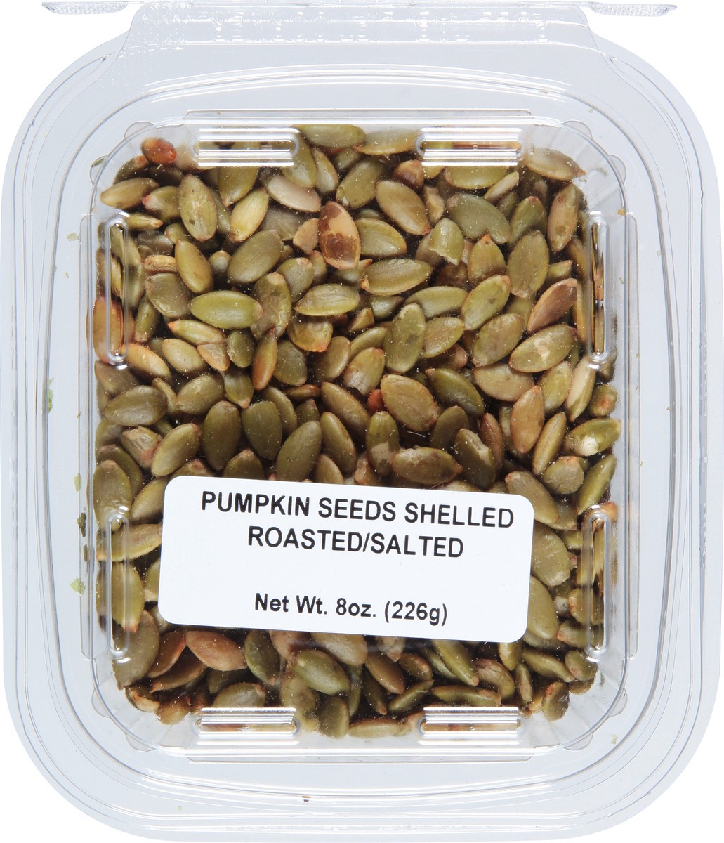 slide 7 of 12, JLM Manufacturing Shelled Roasted/Salted Pumpkin Seeds 8 oz, 8 oz