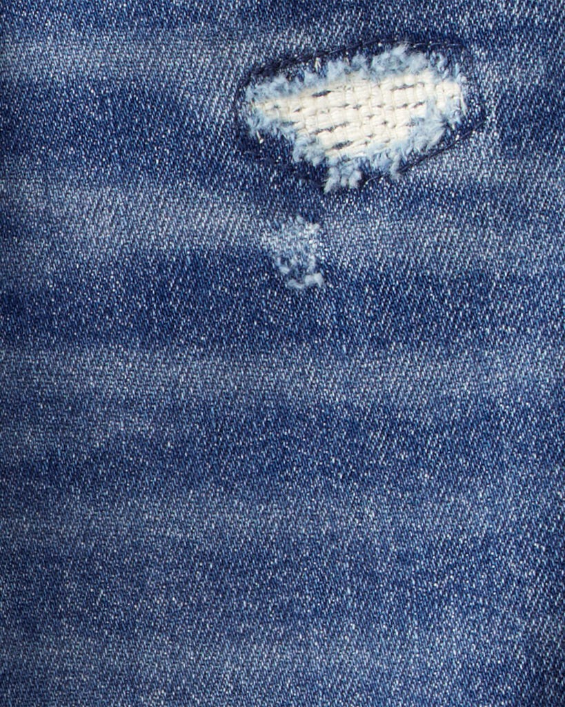 slide 2 of 3, Oshkosh Toddler Boy Mid-Rise Distressed Denim Jeans - Blue Blue 3T, 1 ct