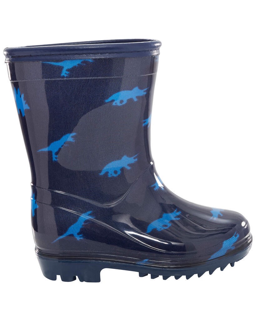 slide 2 of 6, Carter's Toddler Dinosaur Rain Boots Navy 4, 1 ct