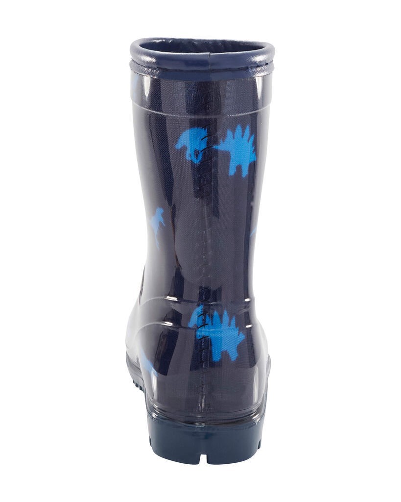 slide 4 of 6, Carter's Toddler Dinosaur Rain Boots Navy 4, 1 ct