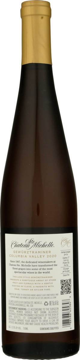 slide 3 of 9, Chateau Ste. Michelle Columbia Valley Gewürztraminer, White Wine, 750 mL Bottle, 750 ml