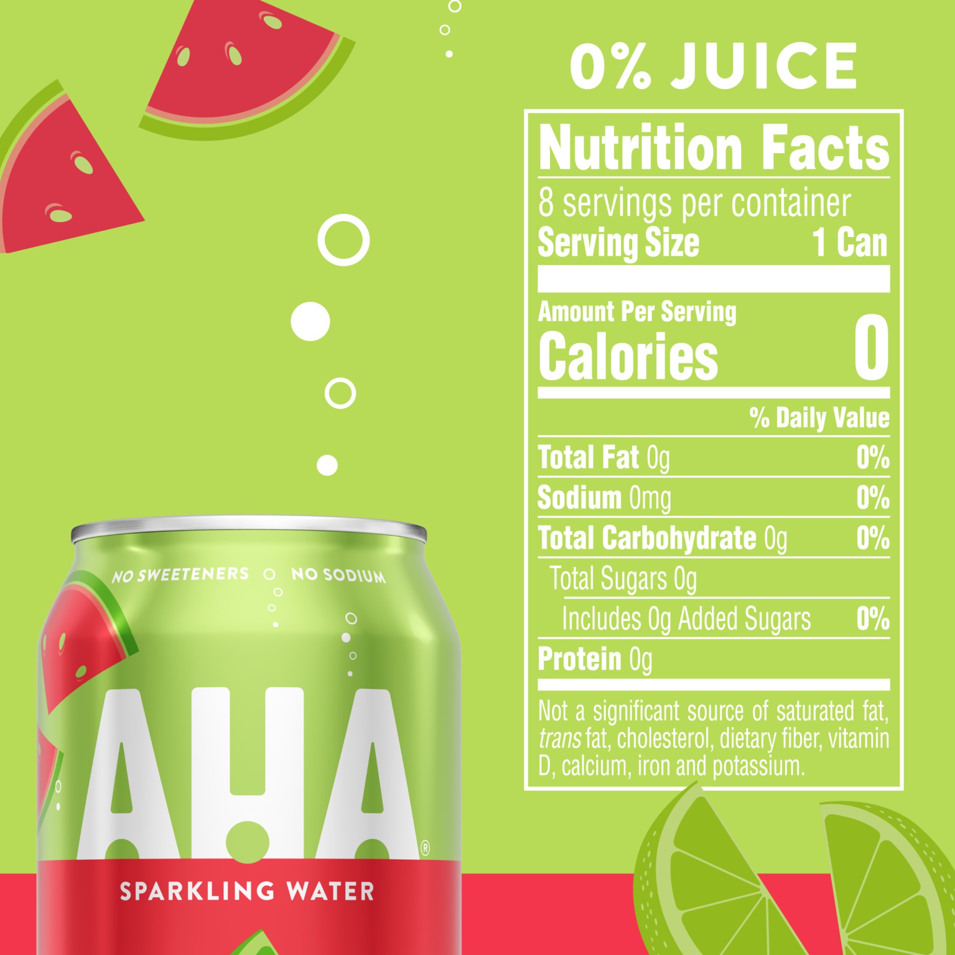 slide 12 of 17, AHA Lime & Watermelon Sparkling Water, 8 ct; 12 fl oz