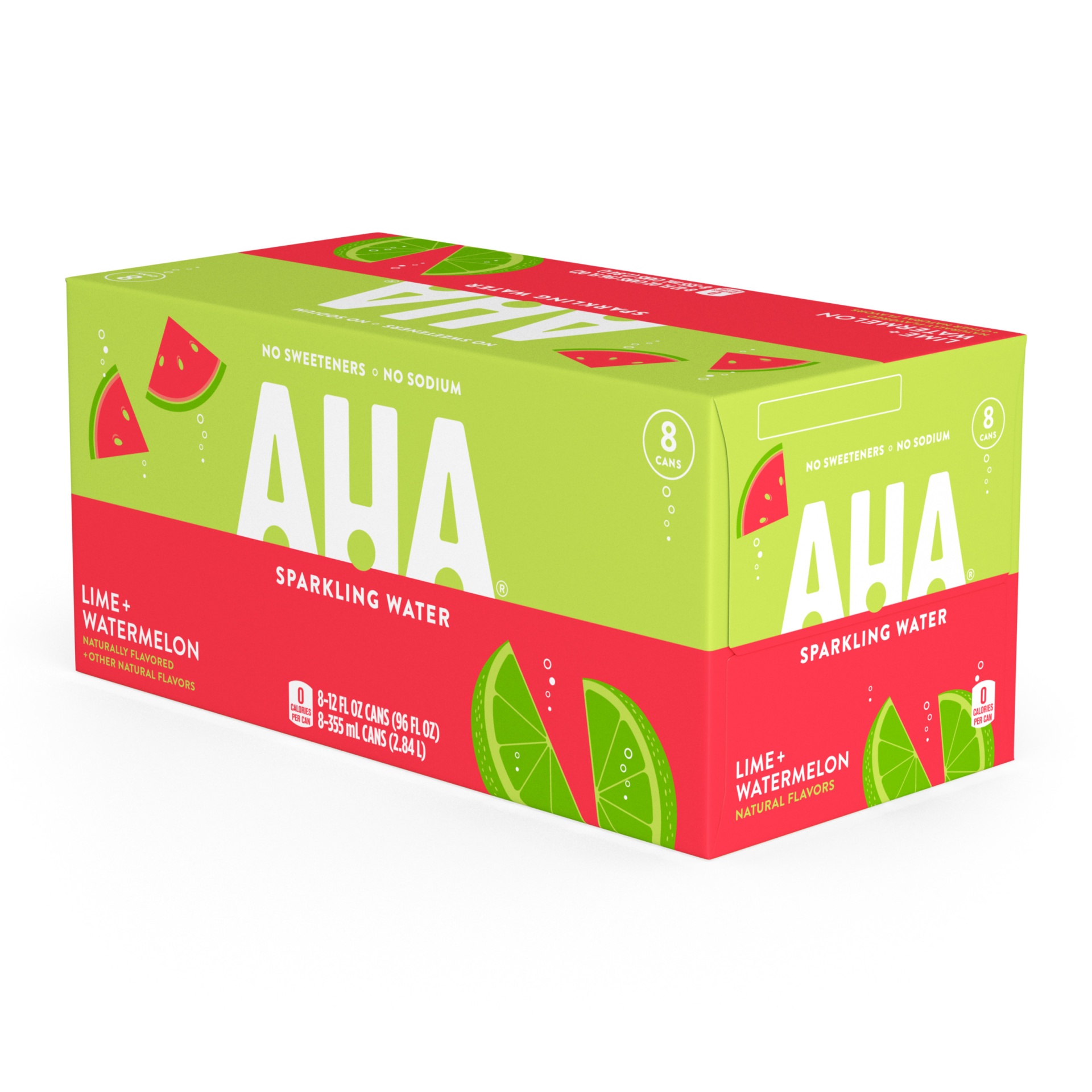 slide 5 of 17, AHA Lime & Watermelon Sparkling Water, 8 ct; 12 fl oz