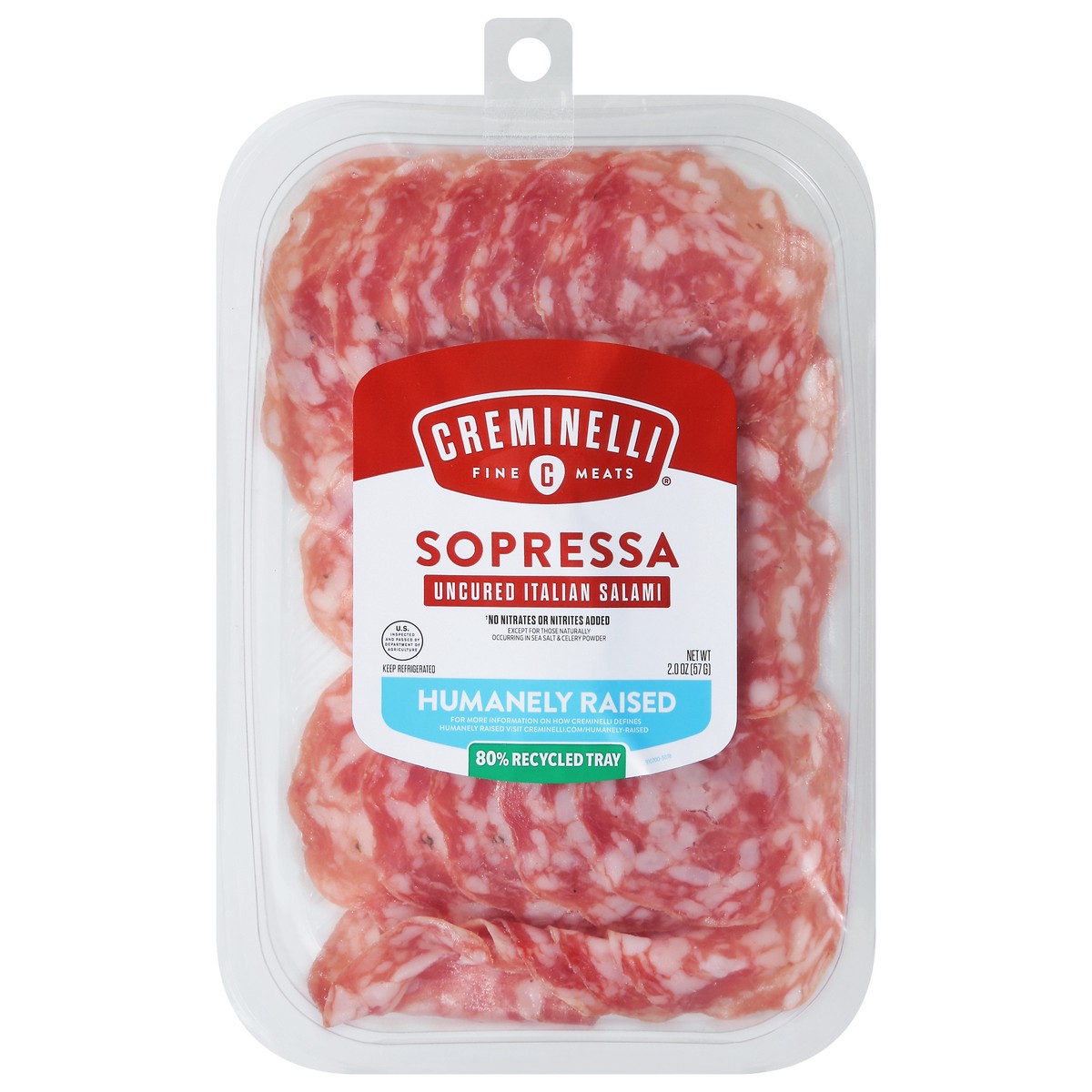 slide 1 of 9, Creminelli Fine Meats Humanely Raised Uncured Italian Salami Sopressa 2.0 oz, 2 oz