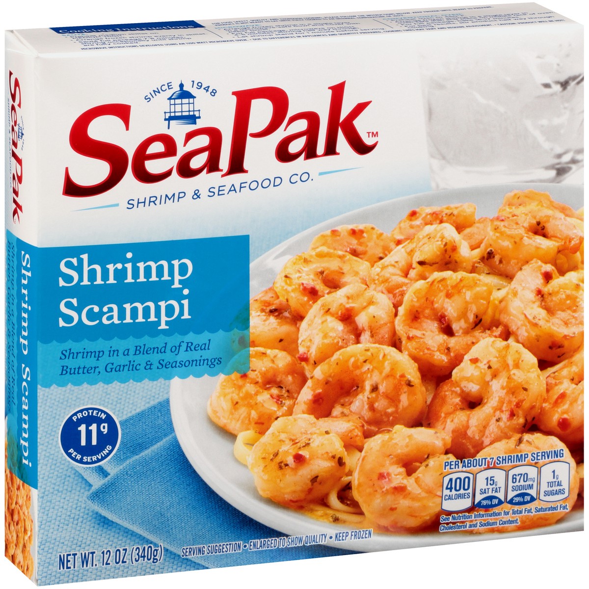 slide 3 of 14, SeaPak Shrimp & Seafood Co. Shrimp Scampi 12 oz. Box, 12 oz