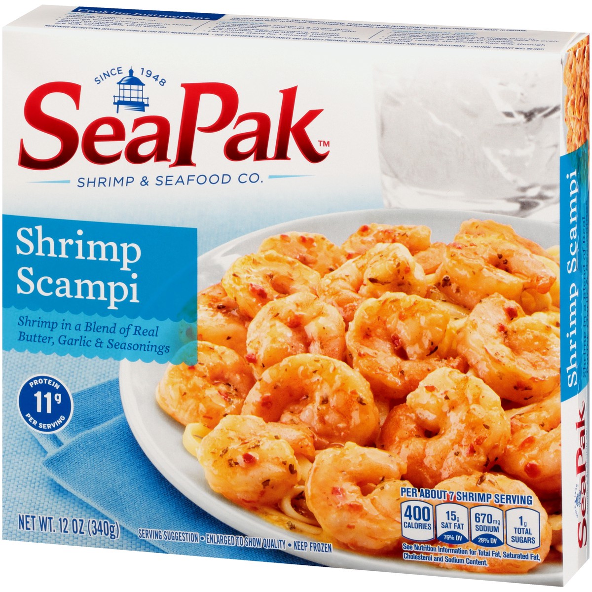 slide 13 of 14, SeaPak Shrimp & Seafood Co. Shrimp Scampi 12 oz. Box, 12 oz