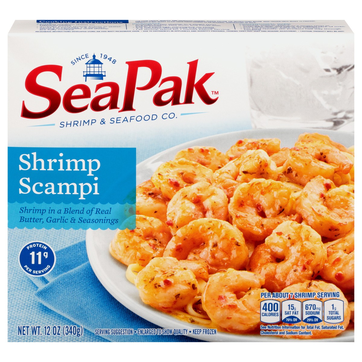 slide 14 of 14, SeaPak Shrimp & Seafood Co. Shrimp Scampi 12 oz. Box, 12 oz
