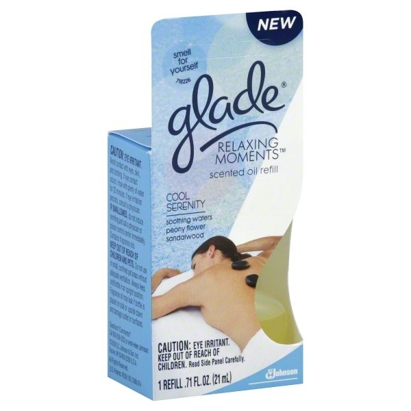 slide 1 of 1, Glade Scented Oil Refill, Cool Serenity, 1 fl oz