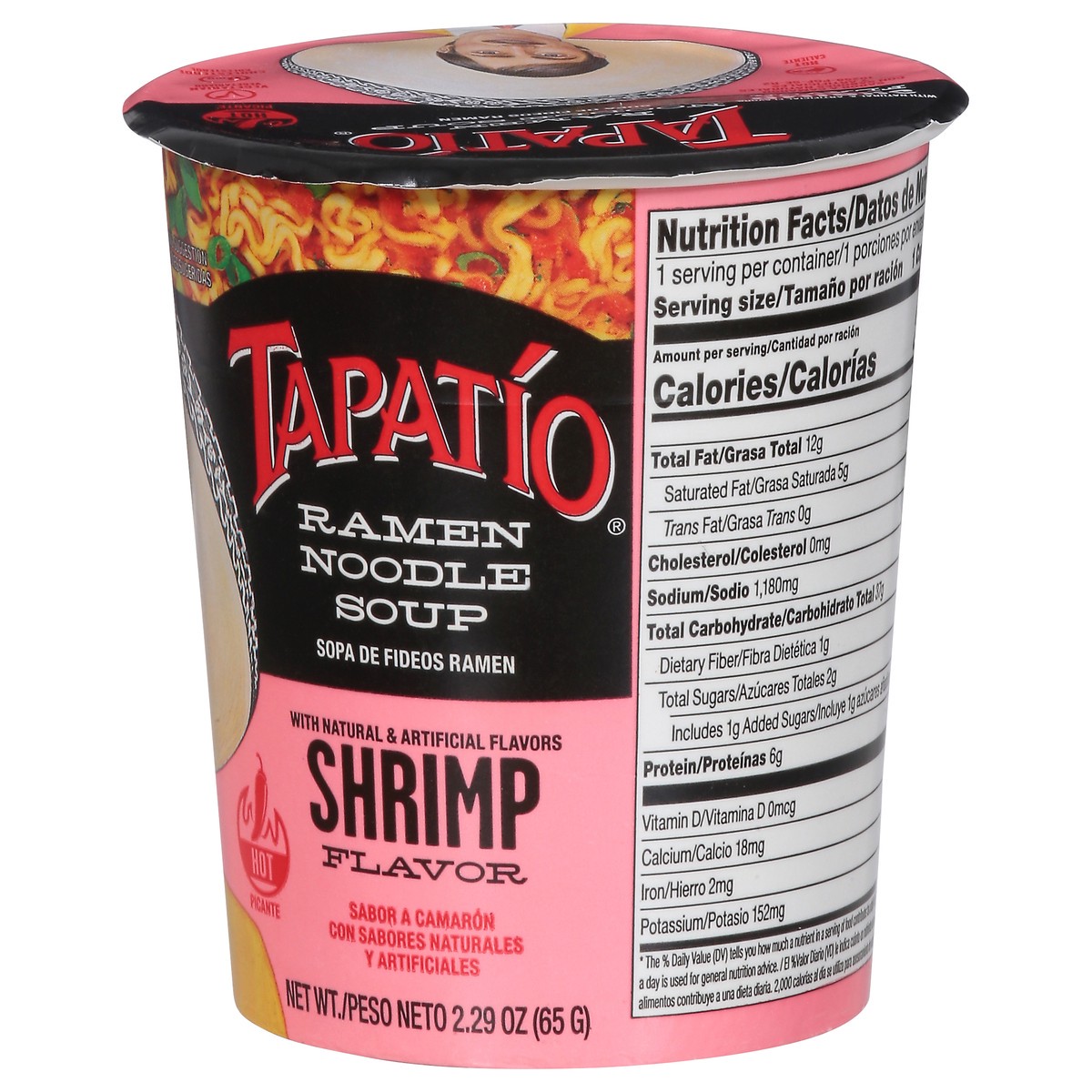 slide 3 of 9, Tapatio Hot Shrimp Flavor Ramen Noodle Soup 2.29 oz, 2.29 oz