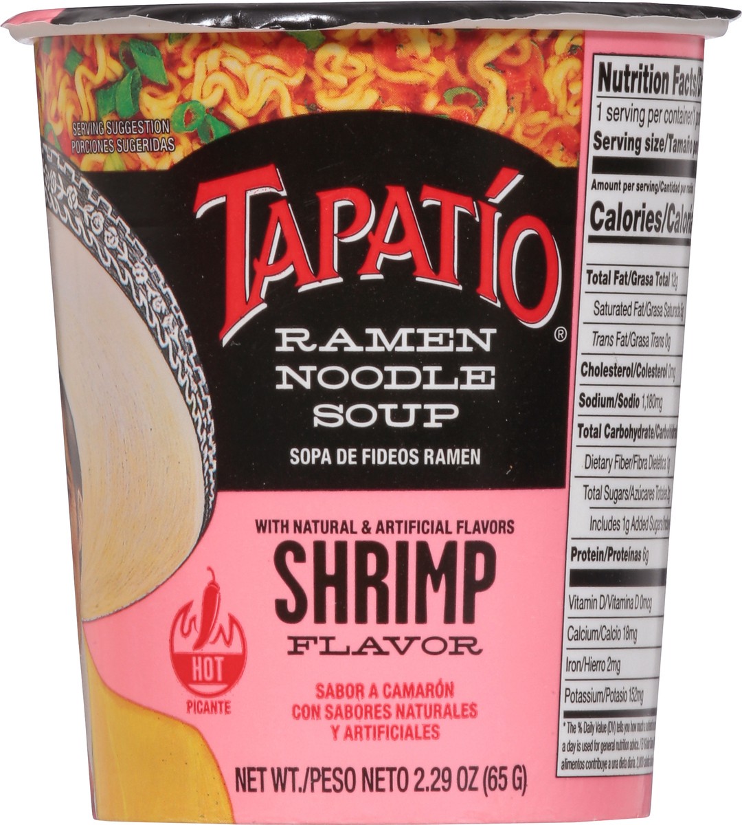 slide 6 of 9, Tapatio Hot Shrimp Flavor Ramen Noodle Soup 2.29 oz, 2.29 oz