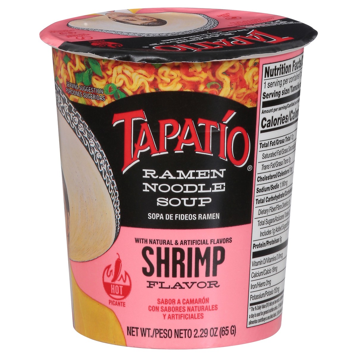 slide 1 of 9, Tapatio Hot Shrimp Flavor Ramen Noodle Soup 2.29 oz, 2.29 oz