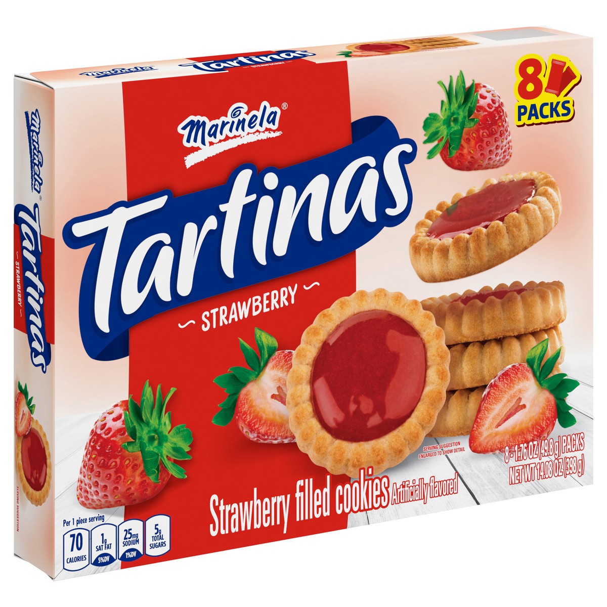 slide 10 of 11, Marinela Tartinas Strawberry Filled Cookies, 11 oz