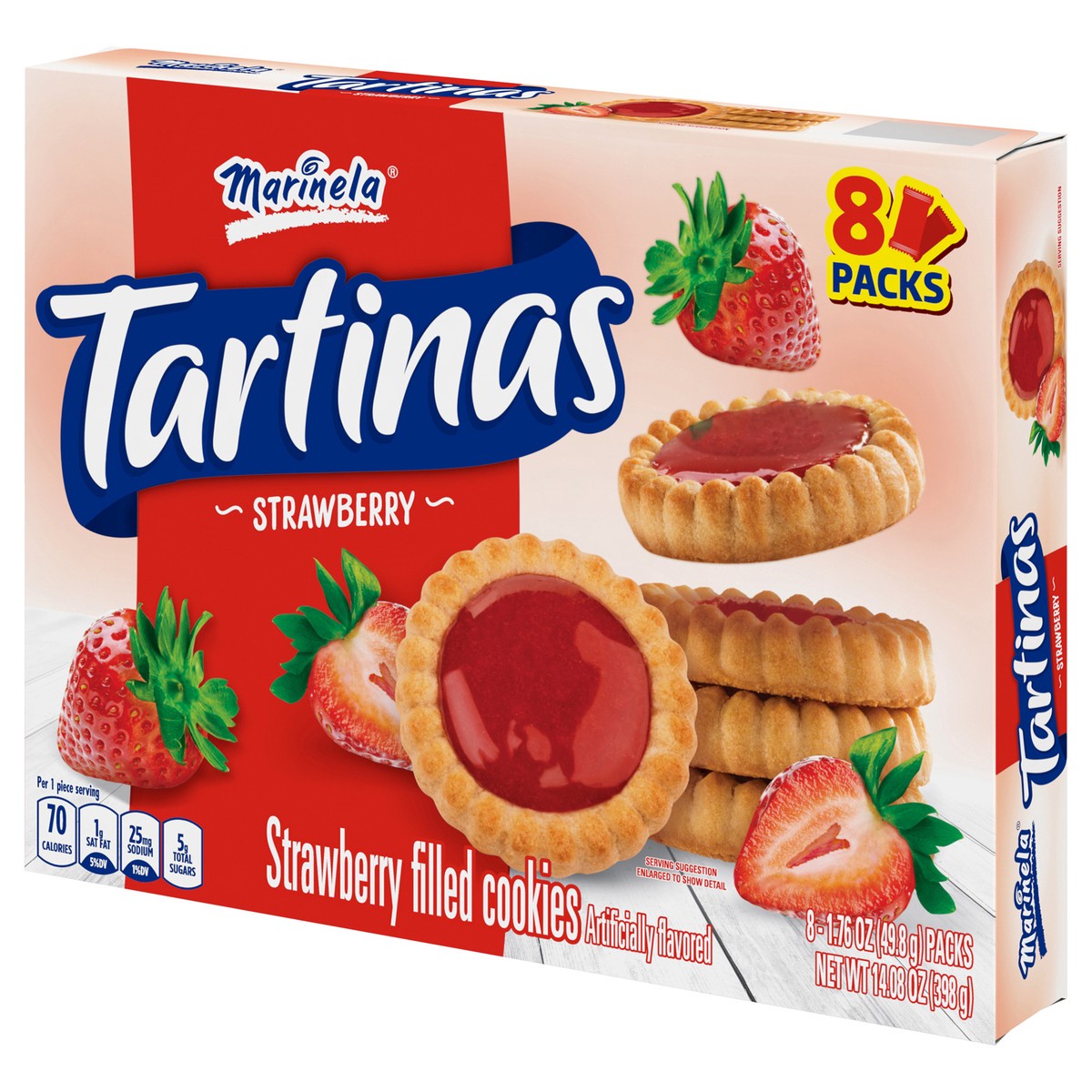 slide 4 of 11, Marinela Tartinas Strawberry Filled Cookies, 11 oz