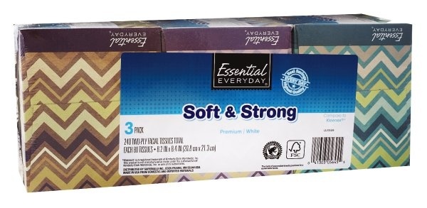 slide 1 of 1, Essential Everyday White Facial Tissue, 80 ct