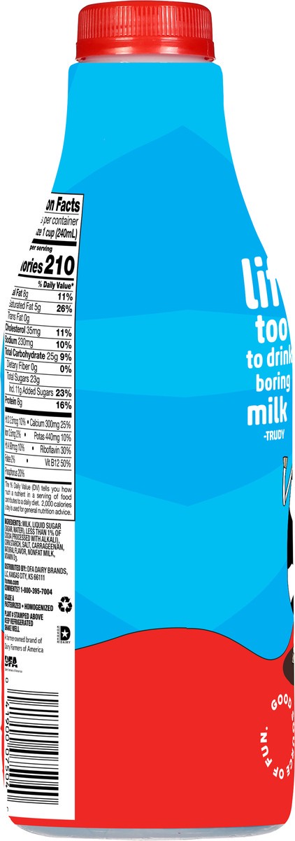 slide 2 of 9, TruMoo Chocolate Whole Milk Quart, 1 qt