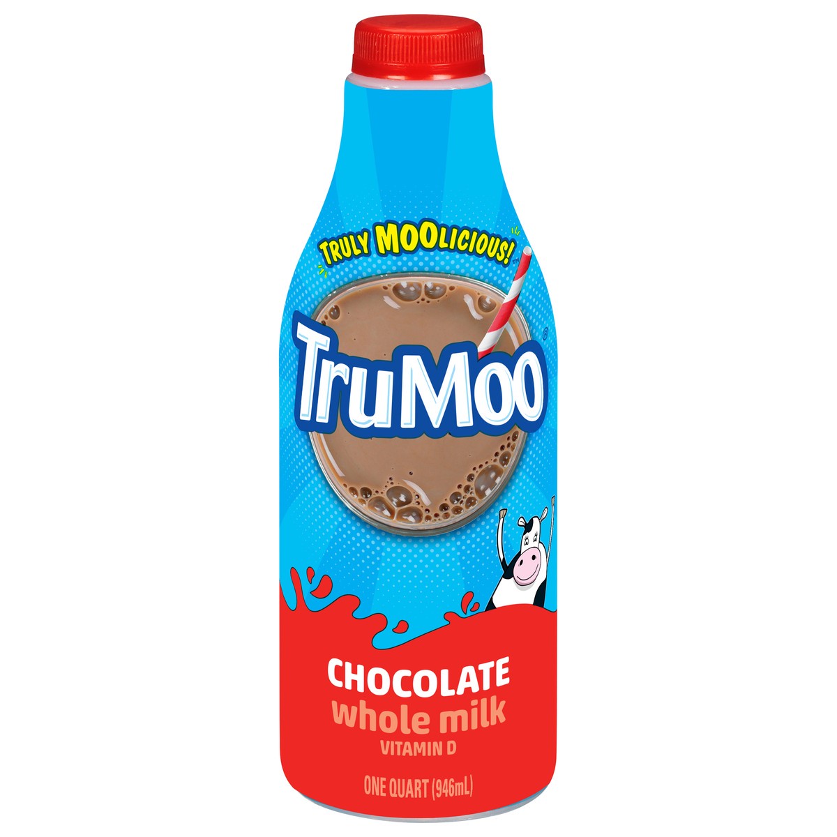 slide 1 of 9, TruMoo Chocolate Whole Milk Quart, 1 qt