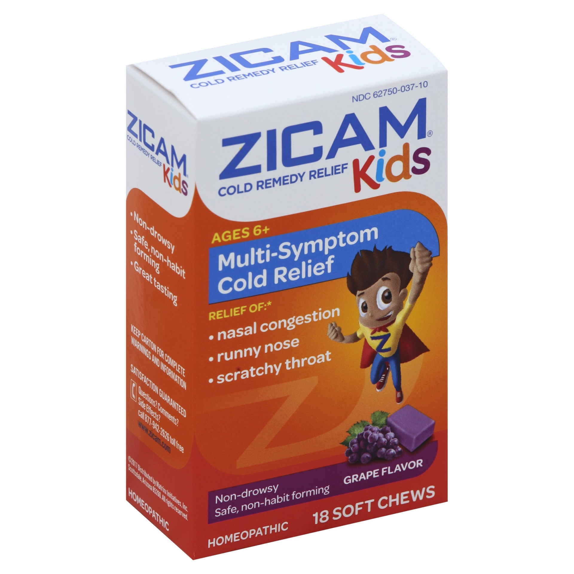 slide 1 of 1, Zicam Kids Cold Remedy Grape Soft Chews, 18 ct
