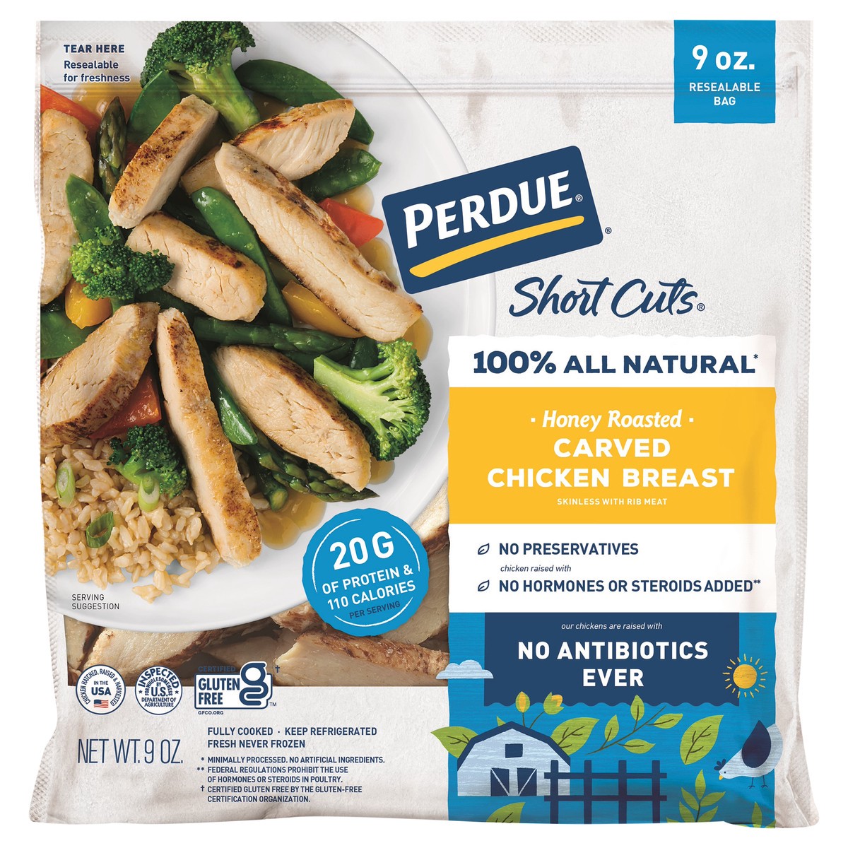 slide 1 of 8, Perdue Carved Chicken BreastHoney Roasted, 0.56 lb