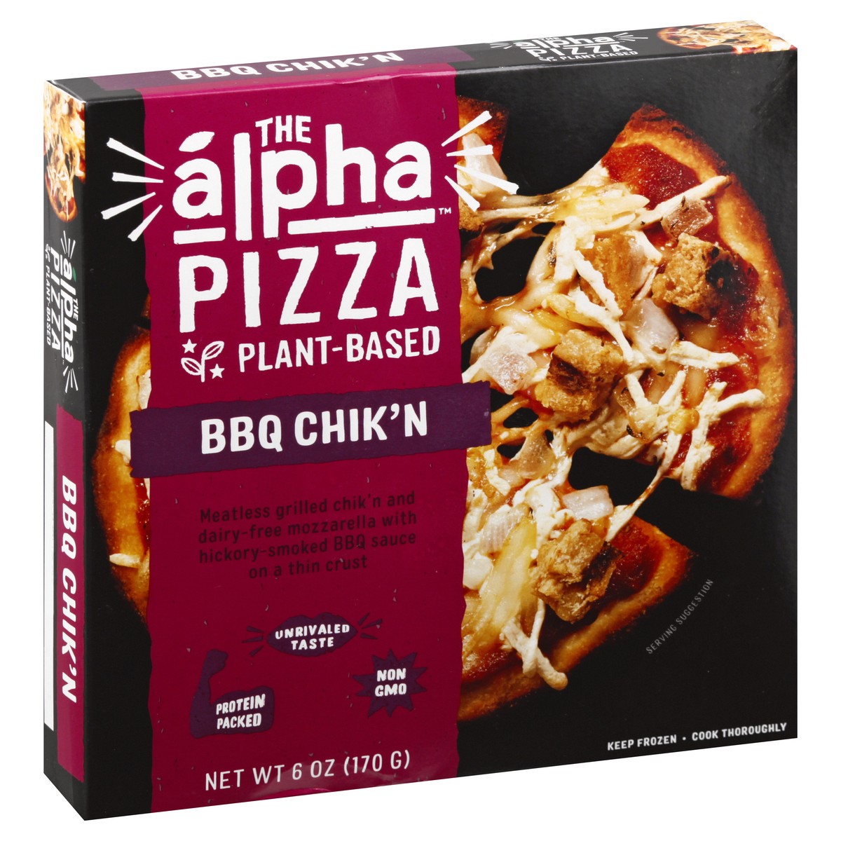 slide 2 of 13, Alpha Foods The Alpha Plant-Based BBQ Chik'n Pizza 6 oz, 6 oz