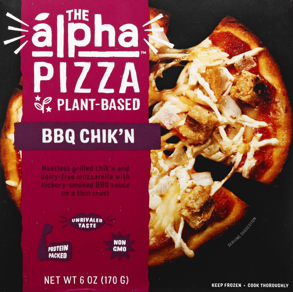 slide 6 of 13, Alpha Foods The Alpha Plant-Based BBQ Chik'n Pizza 6 oz, 6 oz