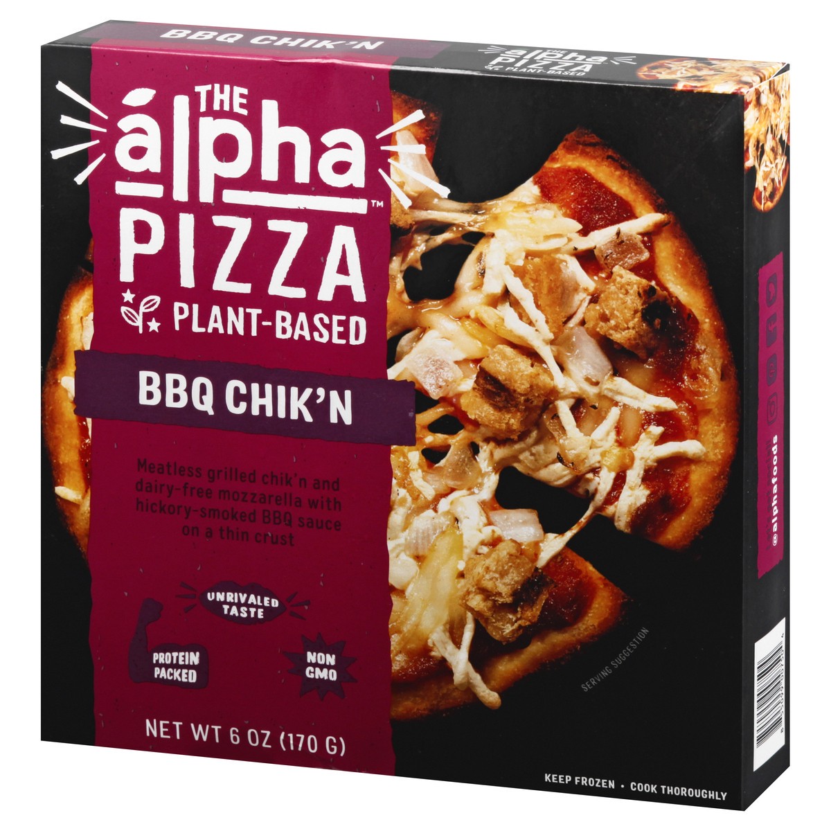 slide 9 of 13, Alpha Foods The Alpha Plant-Based BBQ Chik'n Pizza 6 oz, 6 oz