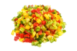 Garden Cut Tri-Colored Peppers Diced