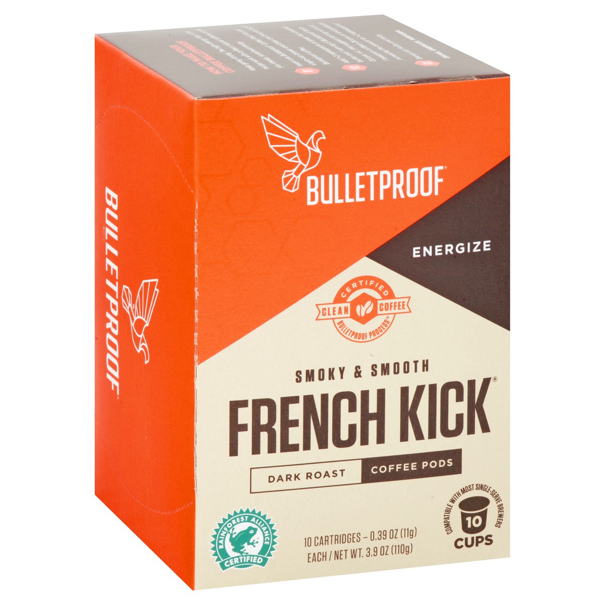 slide 2 of 9, Bulletproof Smoky & Smooth French Kick Dark Roast Pods Coffee 10 ea, 10 ct