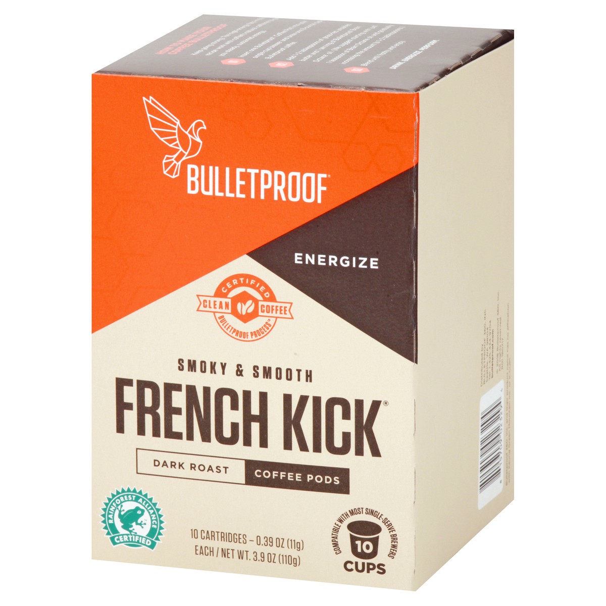 slide 3 of 9, Bulletproof Smoky & Smooth French Kick Dark Roast Pods Coffee 10 ea, 10 ct