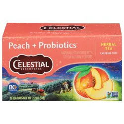 Celestial Seasonings Herbal Peach Probiotic - 16 ct