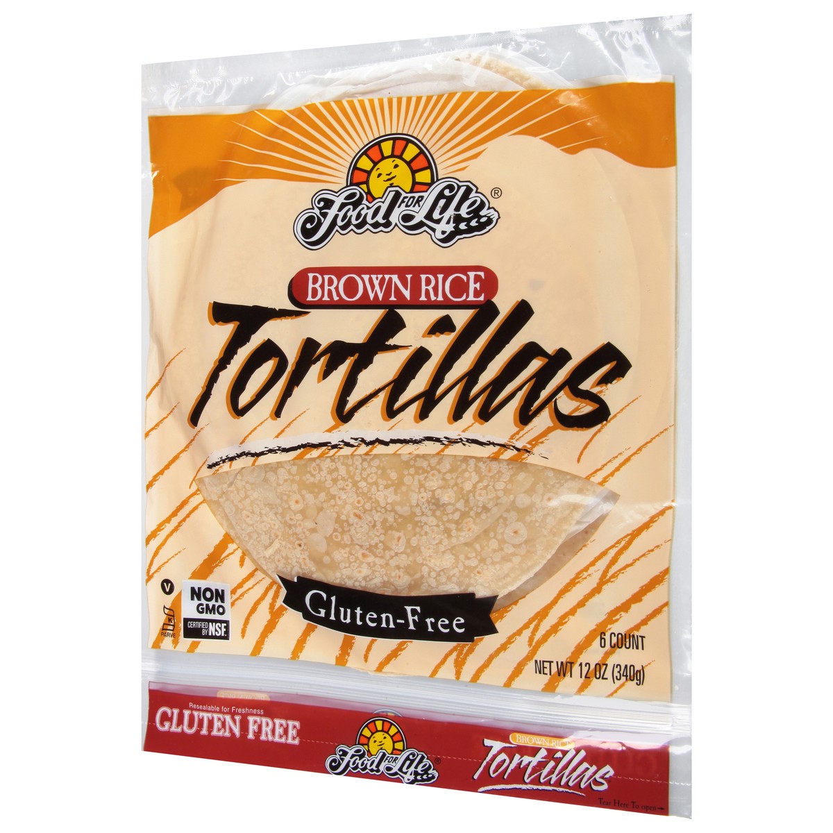 slide 3 of 9, Food for Life Gluten Free Brown Free Tortillas 6 ea, 1 ct