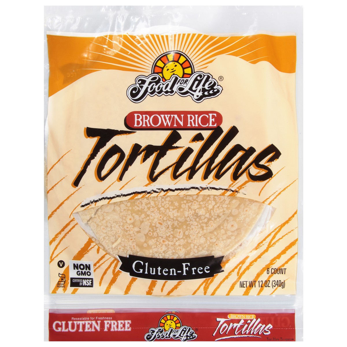 slide 1 of 9, Food for Life Gluten Free Brown Free Tortillas 6 ea, 1 ct