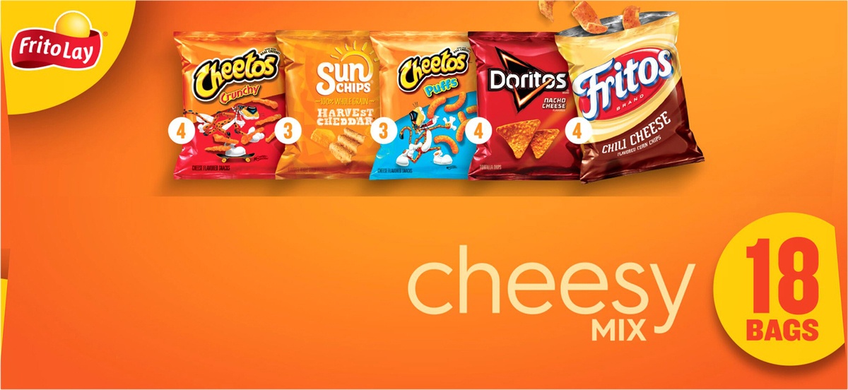 slide 6 of 11, Frito-Lay Cheesy Mix Variety Pack Chips, 18 ct