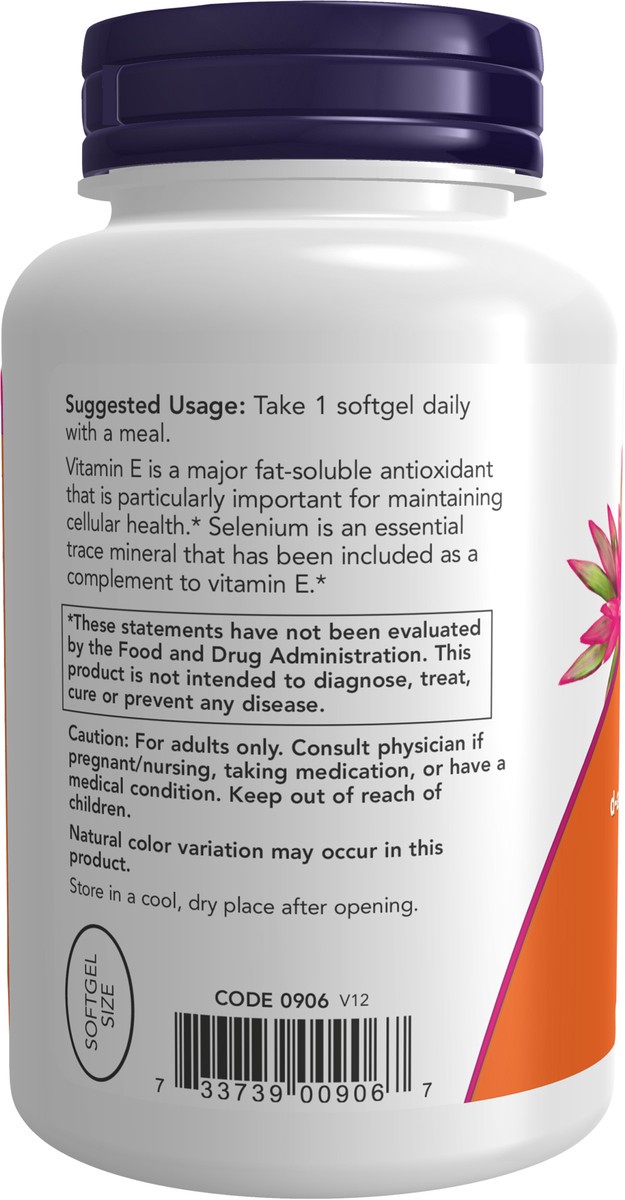 slide 9 of 10, NOW Vitamin E-400 - 100 Softgels, 100 ct