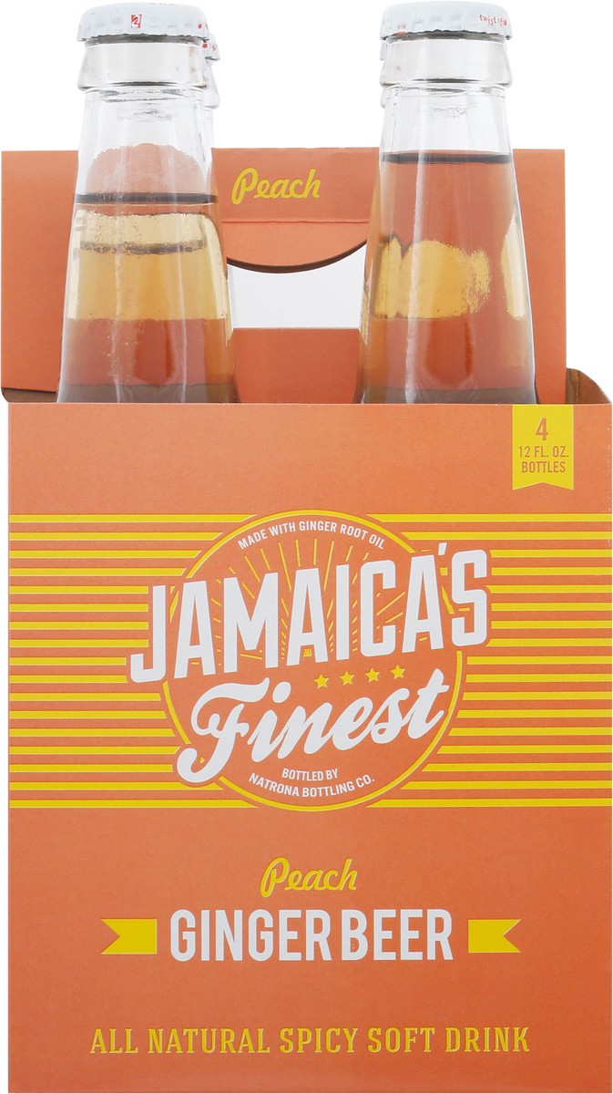 slide 4 of 13, Jamaica's Finest Peach Ginger Beer Multipack - 4 ct, 4 ct