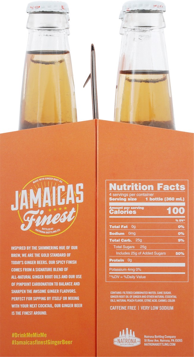 slide 13 of 13, Jamaica's Finest Peach Ginger Beer Multipack - 4 ct, 4 ct