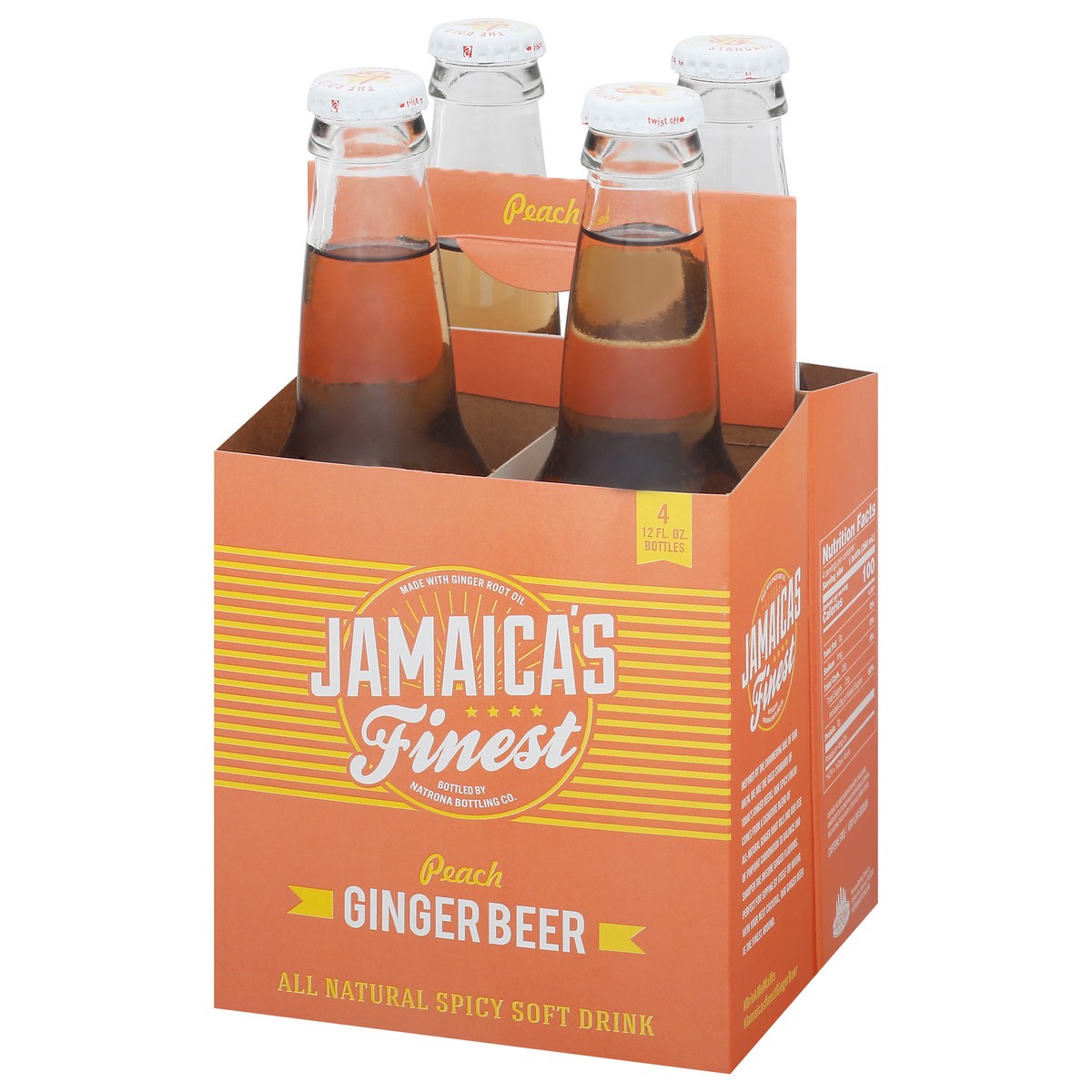 slide 11 of 13, Jamaica's Finest Peach Ginger Beer Multipack - 4 ct, 4 ct