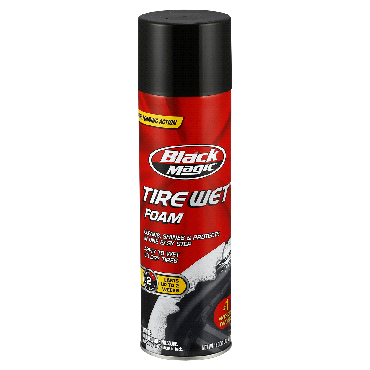 slide 1 of 1, Black Magic Tire Wet Foam, 18 oz